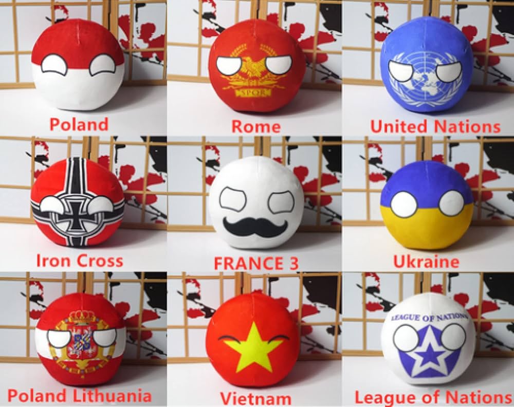 20Cm Polandball Plush Dolls, Countryball Ussr Usa Country